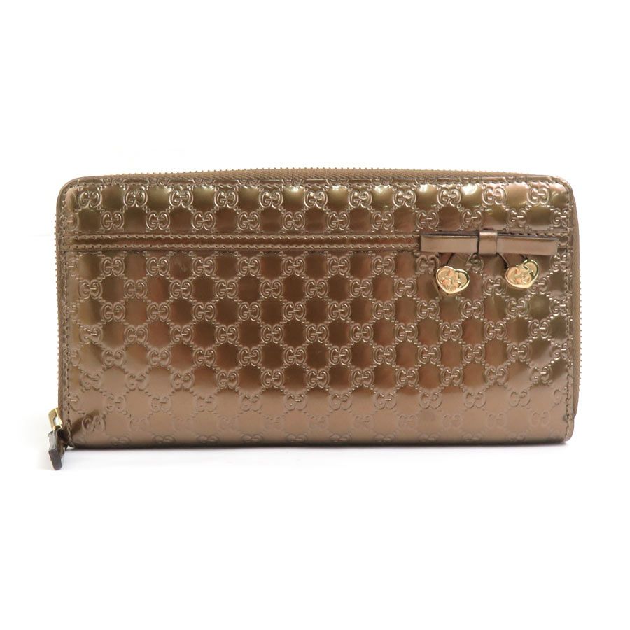 グッチ GUCCI ラウンドファスナー長財布 マイクログッチシマ 307997