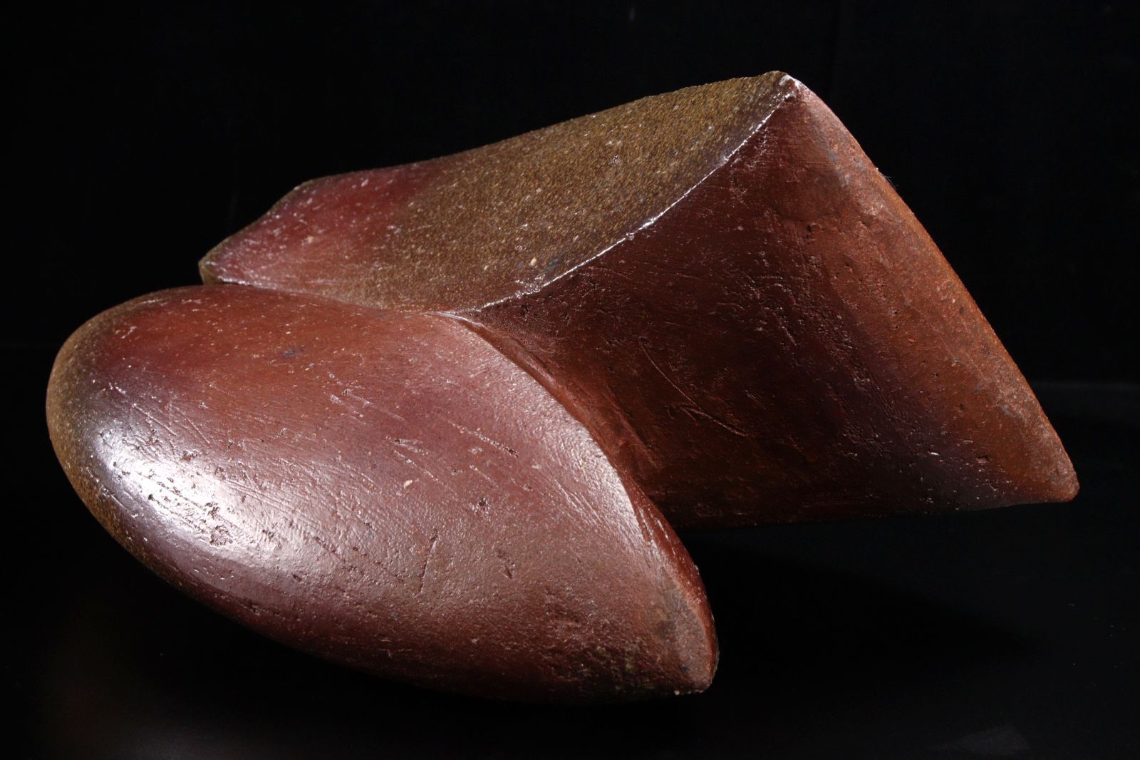 FROM JAPAN様専用】備前焼 川端文男 「扁壷」 特大39cm 共箱