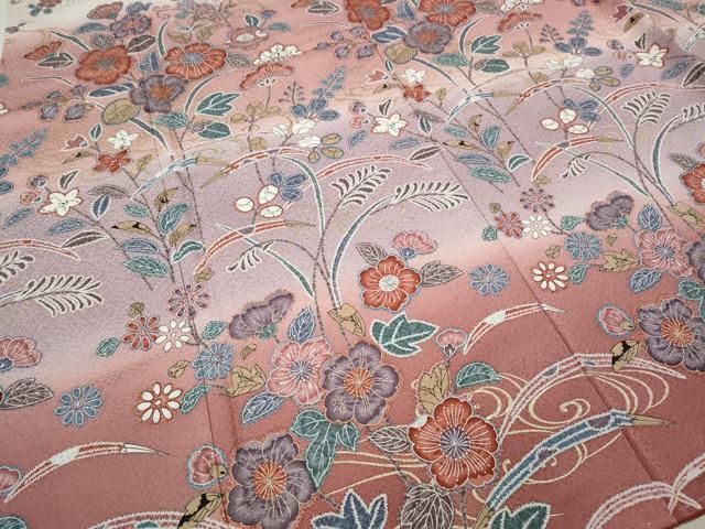 平和屋着物○訪問着 辻が花 絞り 暈し染め 金彩 正絹 逸品 CAAX5744gh