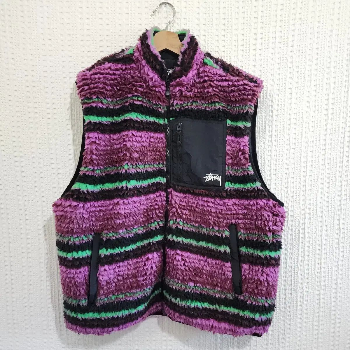 【美品】stussy シェルパベスト STUSSY ステューシー ジャケット メンズ Sherpa Reversible