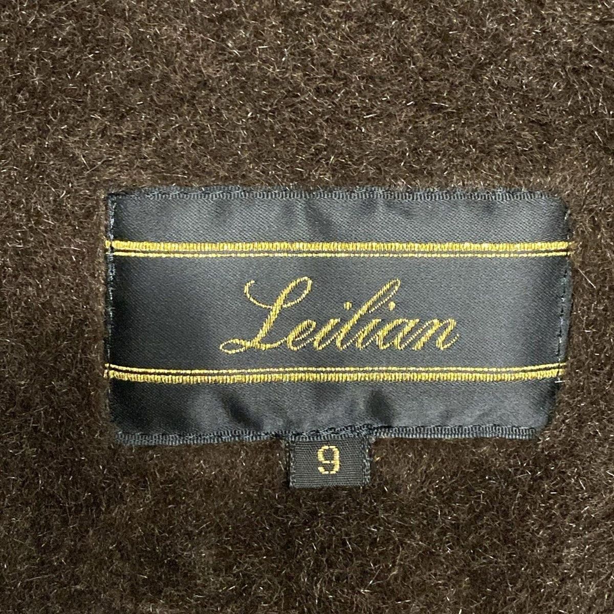 Leilian レリアン コート サイズ9 M レディース - 黒 長袖 シルク ファー ライナー付き ギャザー 秋 冬 SIROKUMA-CORPORATION_COM