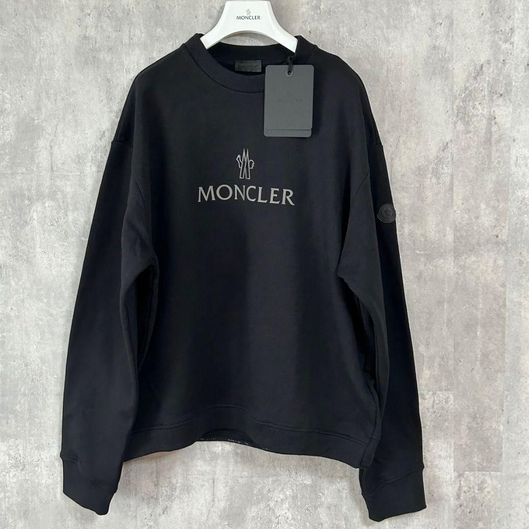 ☆新品未使用・本物保証☆MONCLER Logo Sweatshirt ロゴ入りスウェットシャツ S～XXLサイズ ブラック色 - メルカリ