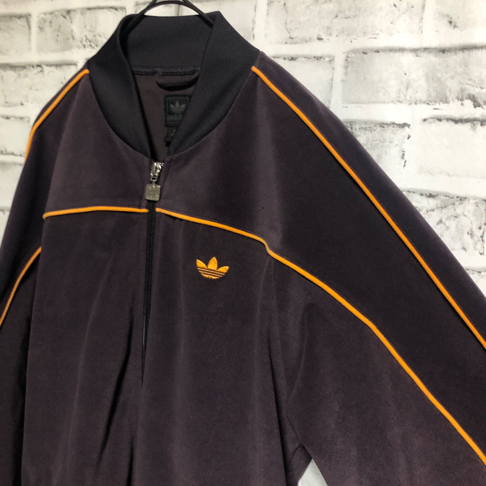 希少 ヴィンテージ】adidas ベロア トラックジャケット ブラウン XL 