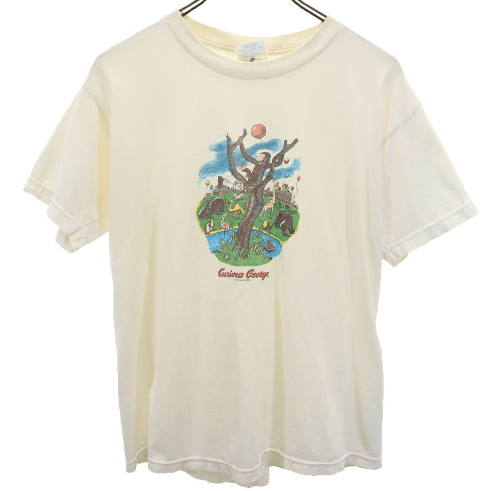 ギルダン 90s おさるのジョージ 半袖 Tシャツ L アイボリー系 GILDAN オールド メンズ ギルダン 90s おさるのジョージ 半袖 Tシャツ L アイボリー系 GILDAN