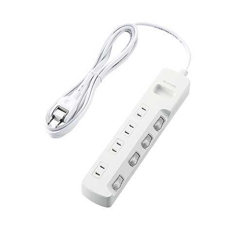 省エネタップ4個口 T-E5A-2430WH 3ｍT-E5A-2430WH【エレコム】