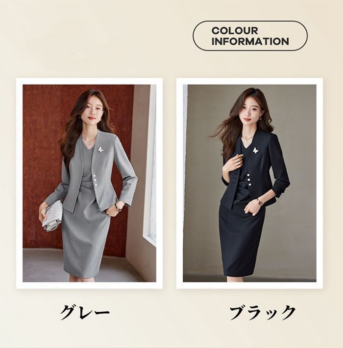 スーツ レディース 卒業式 入学式 フォーマル ワンピーススーツ セットアップ 2点セット フォーマル 卒園式 ママ 上下セット ジャケット ロングスカート オフィス カジュアル ビジネス 通勤 OL 事務所 エレガント