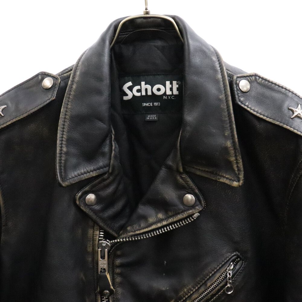 SAINT Mxxxxxx (セント マイケル) ×Schott 20AW Leather Jacket レザー