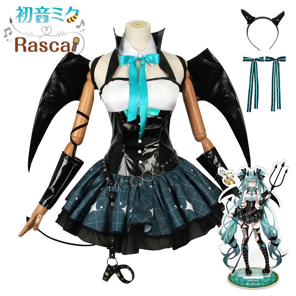 初音ミク×ラスカル コラボ 初音ミク コスプレ コスチューム 悪魔 バンパイア ドレス かわいい miku cosplay イベント クリスマス コスプレ