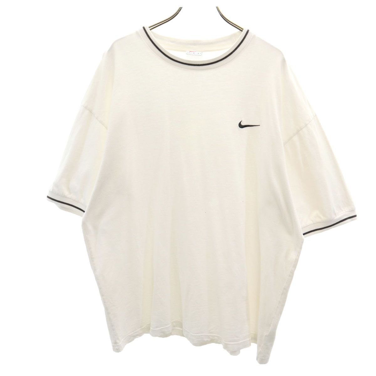 NIKE ナイキ 90s 00s オールド 5分袖 Tシャツ L ホワイト メンズ 古着 