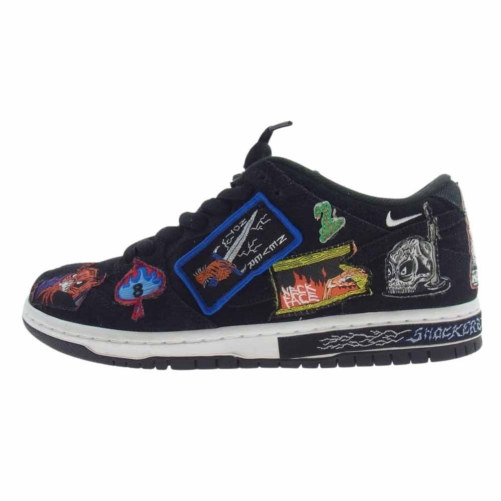 NIKE SB ナイキエスビー スニーカー DQ4488-001 × Neck face Dunk Low Black ワッペン付属 ネックフェイス ダンク ロー スニーカー 26cm【中古】