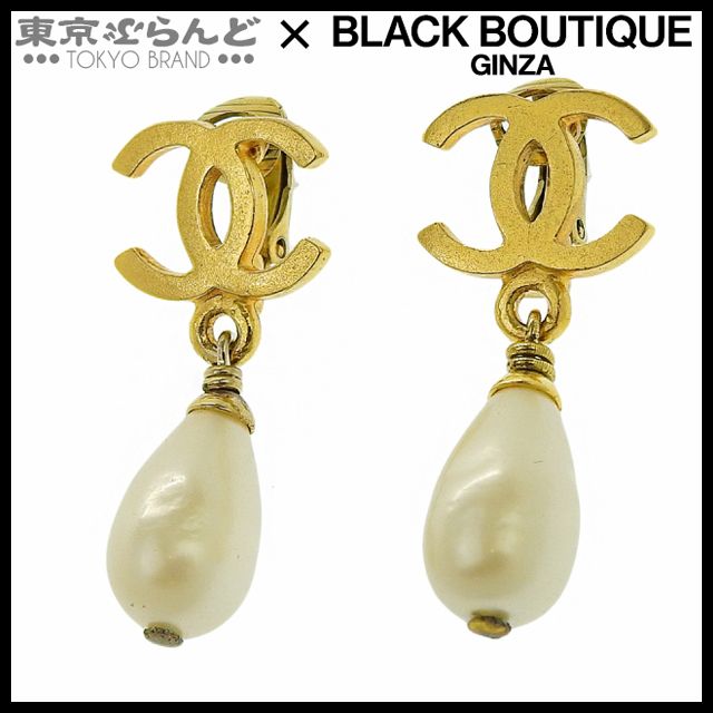 シャネル CHANEL ココマーク イヤリング 95P ゴールド メタル フェイク 