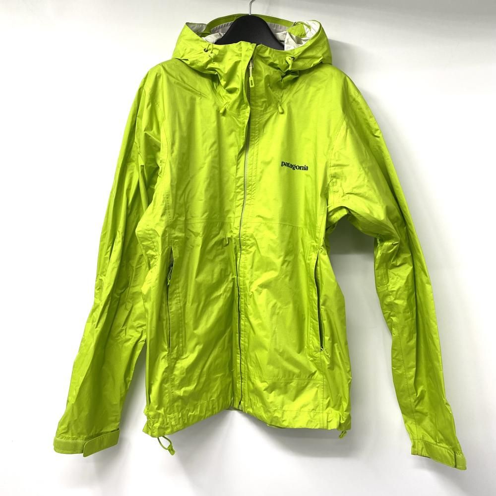 Patagonia 15AW トレントシェルジャケット サイズM グリーン 83801 フード 袖口汚れあり パタゴニア 17