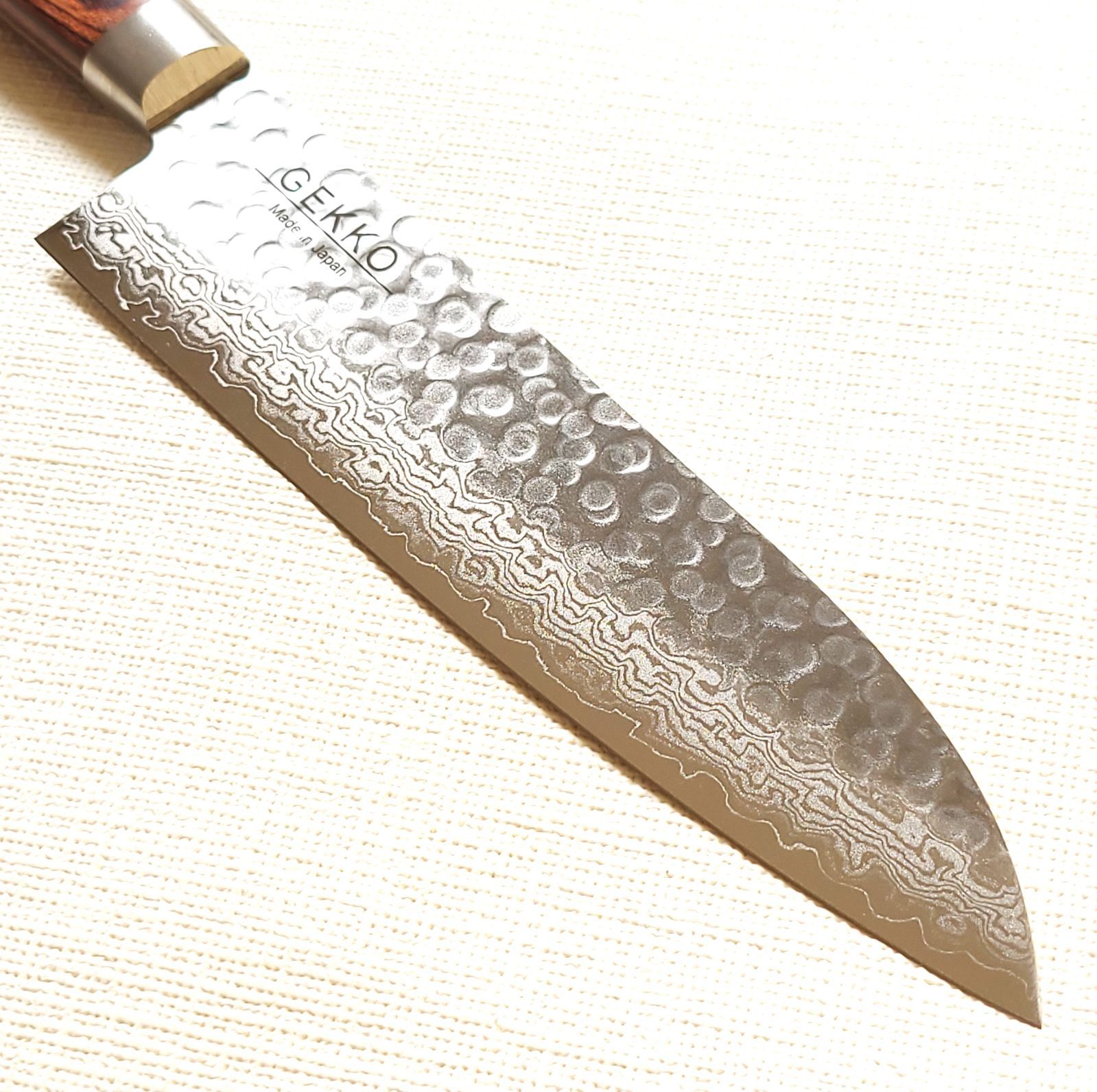 VG10 ダマスカス 三徳包丁185mm 茶柄 G1706E 月光作 - メルカリ