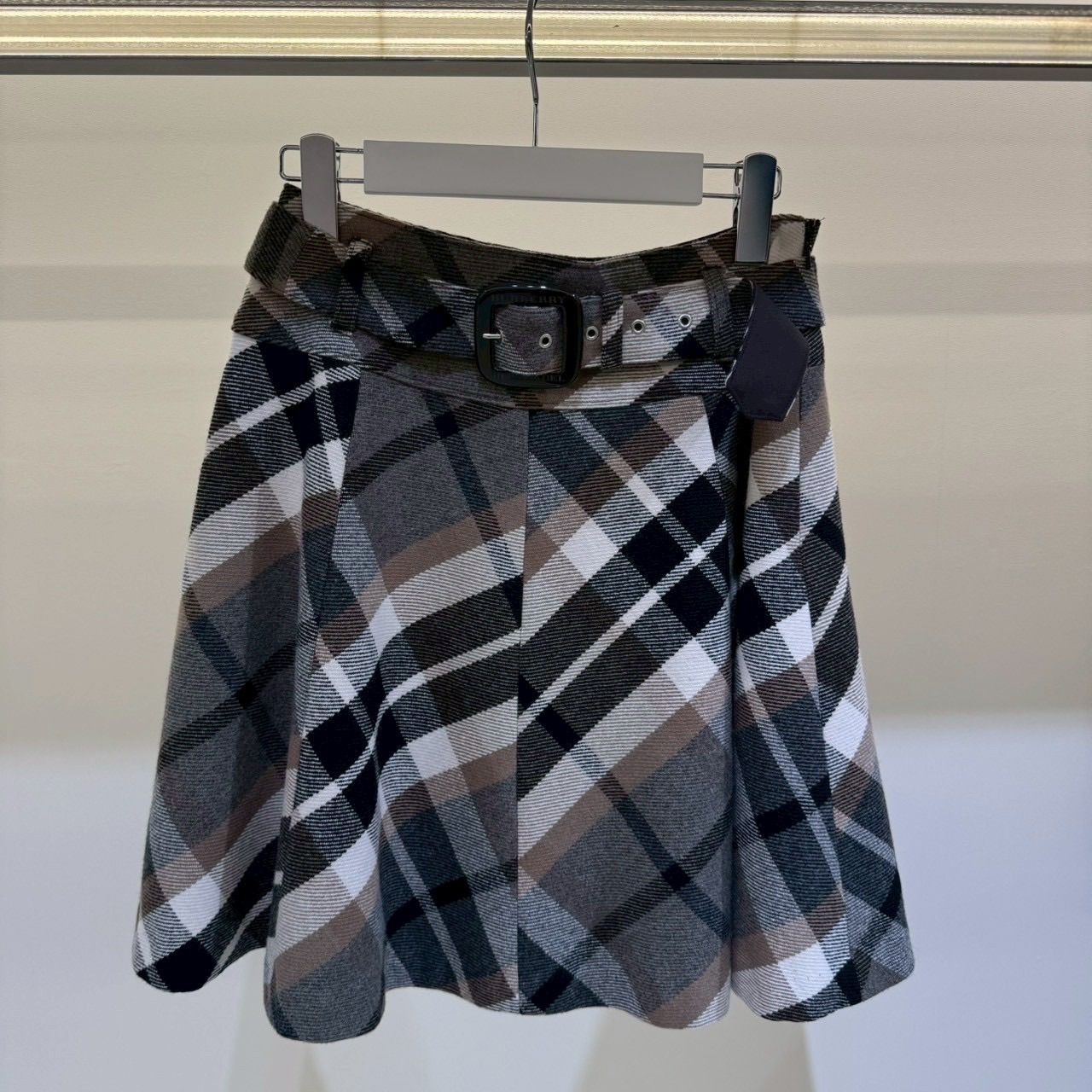 BURBERRY ブルーレーベル チェックフ ベルト付きスカート
