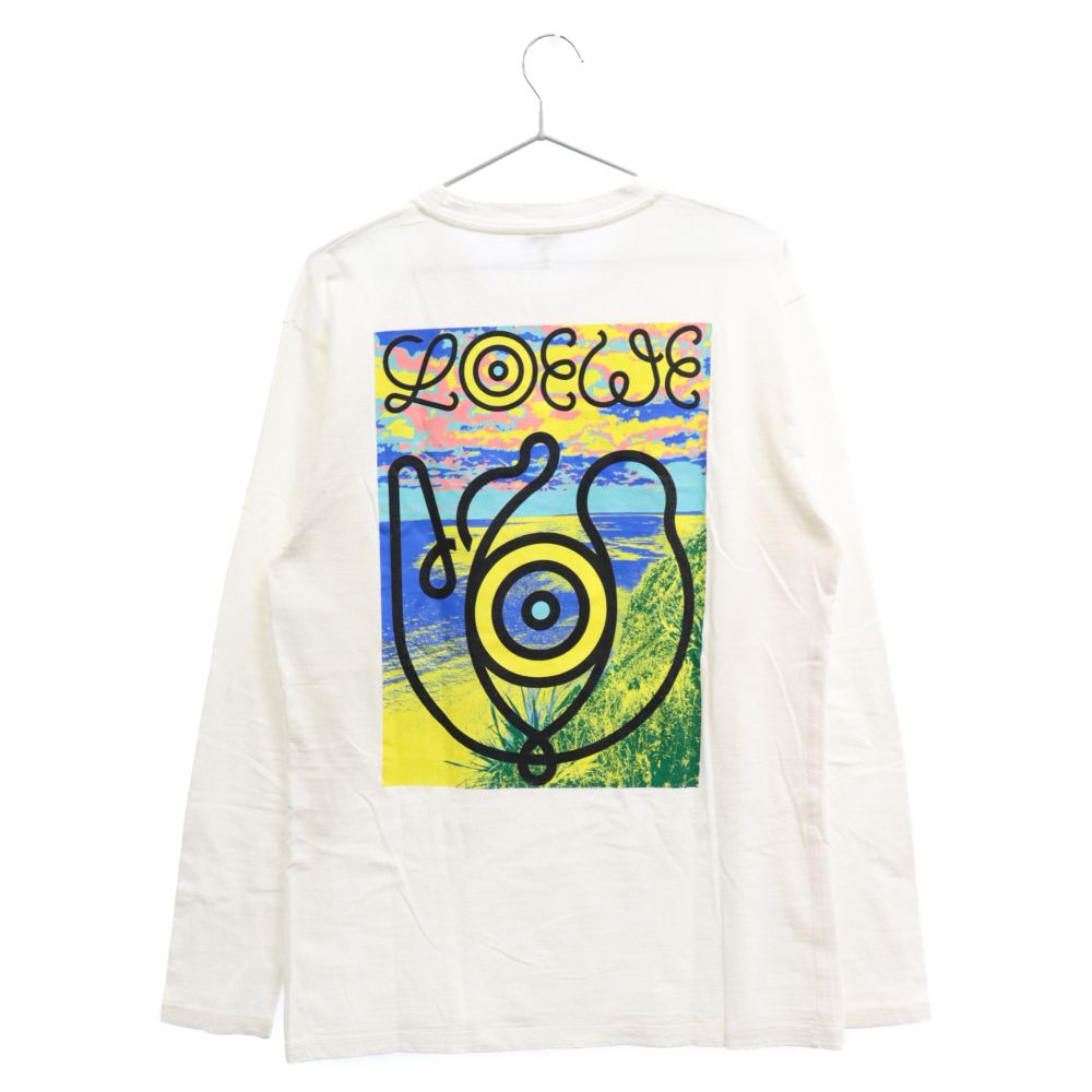 LOEWE (ロエベ) エルンバックプリント長袖Tシャツ カットソー ホワイト 