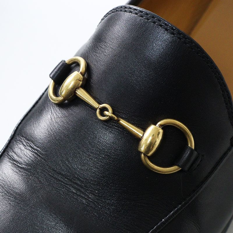 極美品　GUCCI グッチ　革靴　ローファー　ホースビット　金具　ブラック 美品』GUCCI グッチ ビットローファー ホースビット ブラック