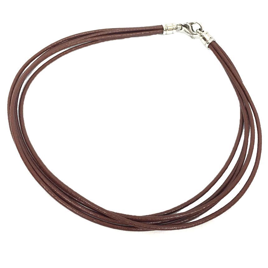 BVLGARI ブルガリ チョーカー 2連ブレスレット 2WAY ブラウン aq10026 