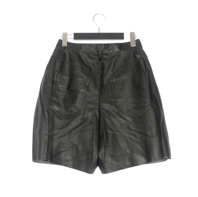 エンフォルド ENFOLD エコレザー ショートパンツ ハーフパンツ 38 ブラック 黒 300EA231-0790