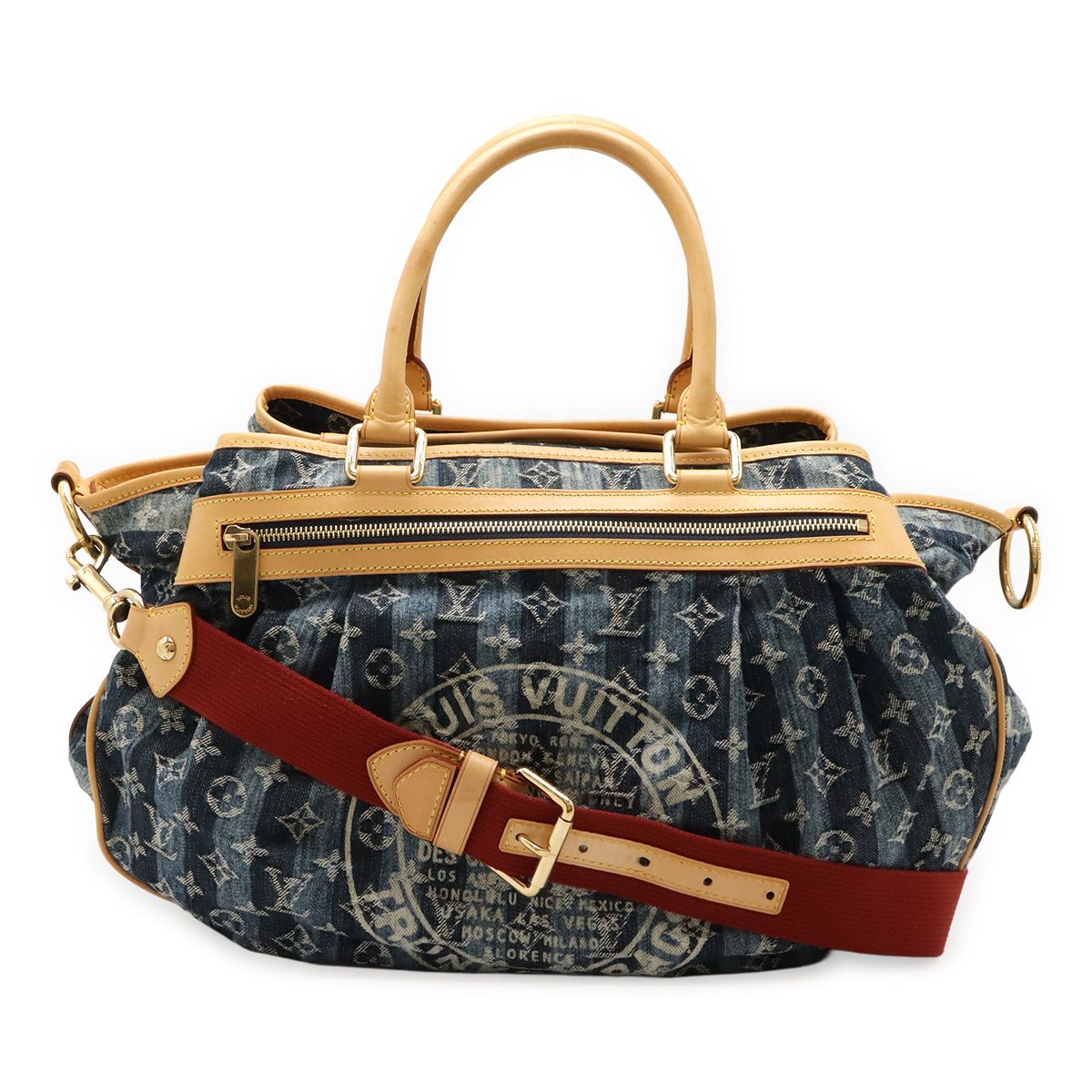 ヴィトン　デニムトート　カバ LOUIS VUITTON ルイ ヴィトン モノグラムデニム カバ レイエGM
