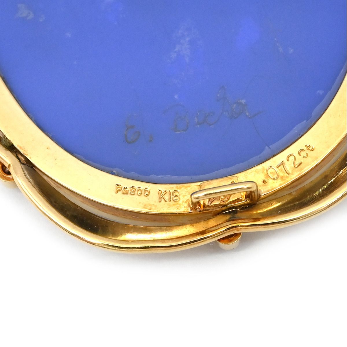 ブローチ カメオ K18YG Pt900 ダイヤモンド イエローゴールドXプラチナ