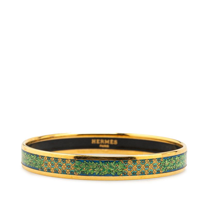 HERMES 花柄 バングル エルメス(Hermes) エルメス バングル エマイユPM フラワーモチーフ GP