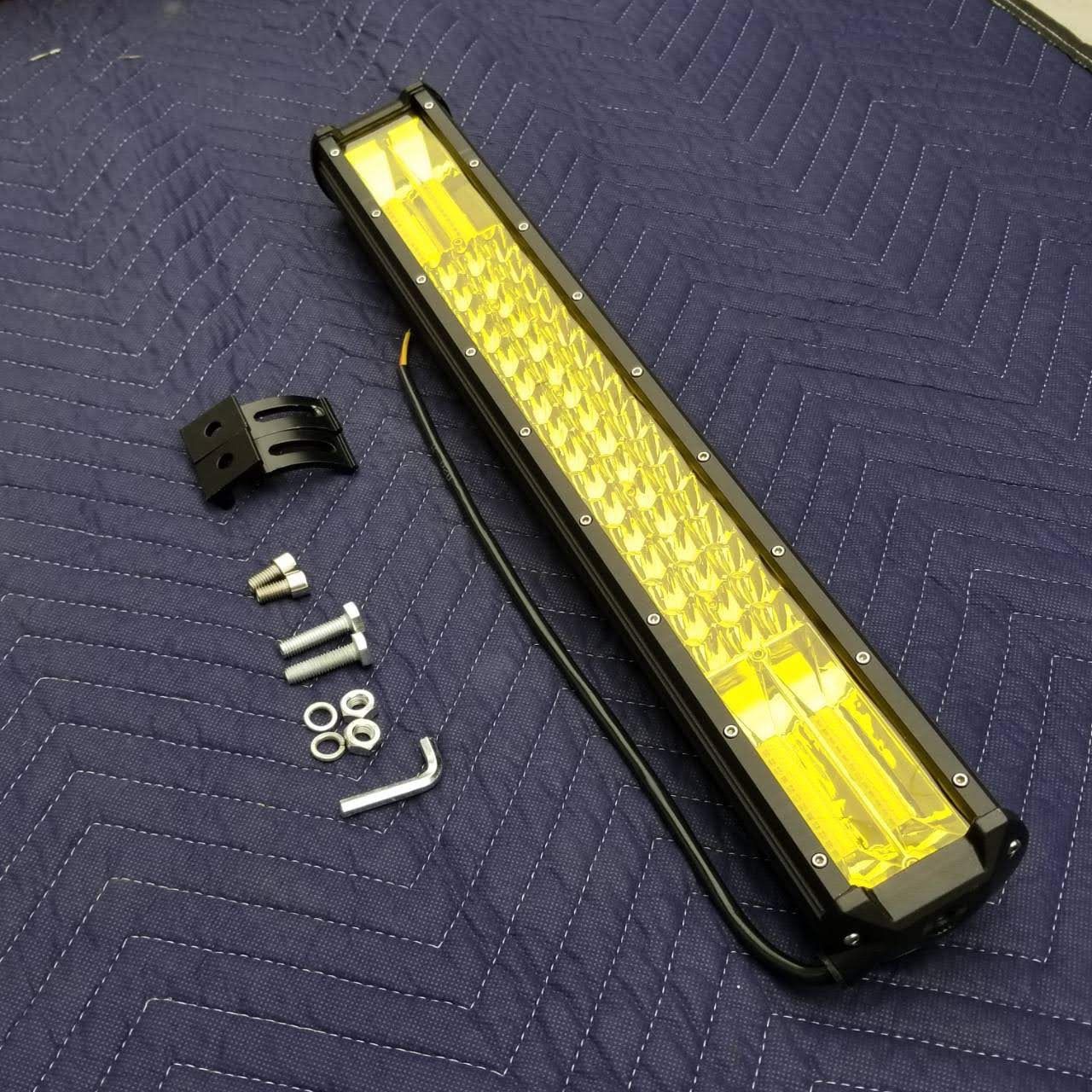 LEDワークライト 汎用フォグランプ イエロー 黄色 作業灯 防水 288w 52cm ライトバー 投光器 ジムニー ナンバー灯 12v24v バイク  軽トラ 路肩灯路側灯 荷台作業灯 デイライト ユンボフォークリフト ハイエース デリカ ランクル - メルカリ