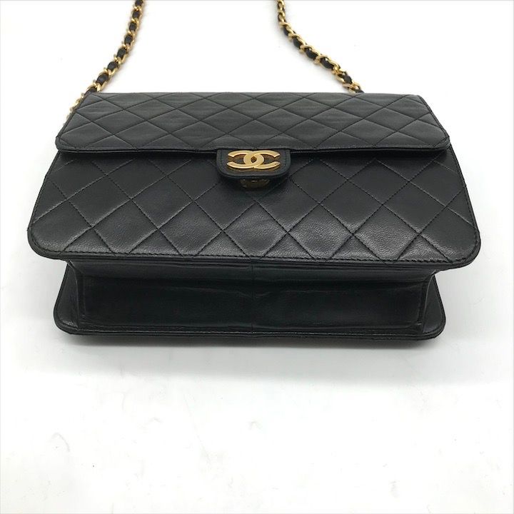 良品 CHANEL シャネル ココマーク マトラッセ ラムスキン プッシュ