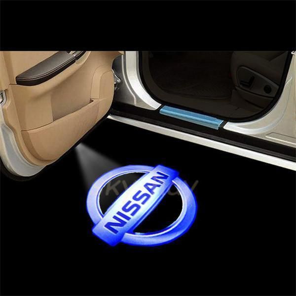 日産 NISSAN LED ロゴ プロジェクター ドア カーテシランプ 純正交換タイプ 多車種対応 プロジェク タードアライト 左右2個セット  LEDロゴ投影 ウェルカムライト