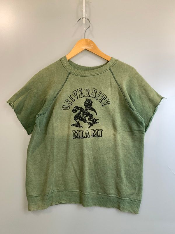 品 VINTAGE 60 S ” MIAMI RAGLAN スウェット ショートスリーブ カラー グリーン メンズ 146 250428 AS 71 min