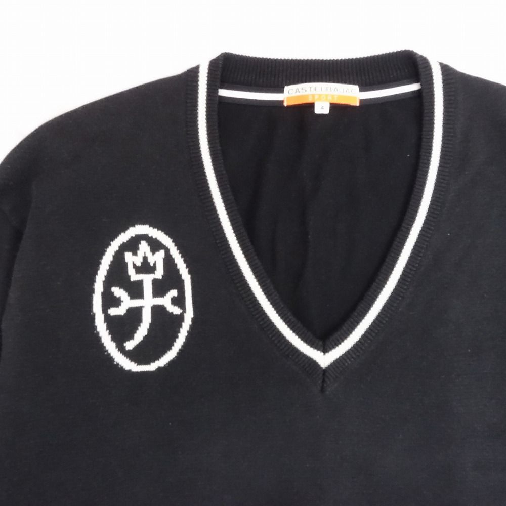 CASTELBAJAC カステルバジャック ロゴ コットン ニット Vネック