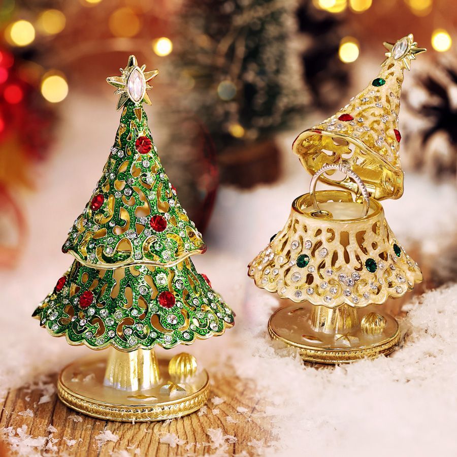 EX631【正規品】星のクリスマスツリー ジュエリーボックス クリスマス