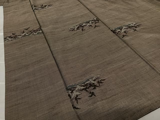 平和屋着物○本場大島紬 泥染め 9マルキ 飛鳥文 正絹 逸品 AAAV7042zg