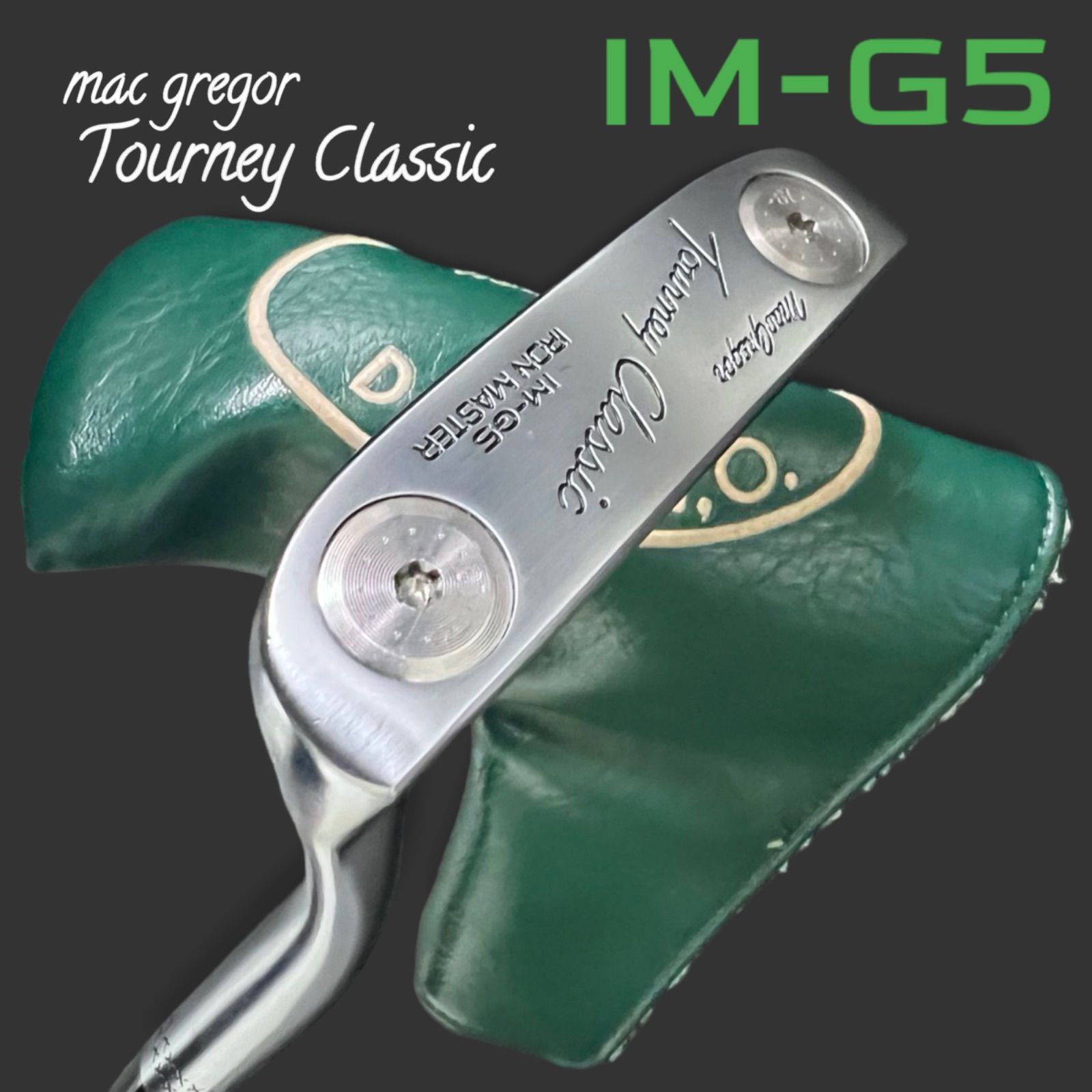 【名器】レア パター マグレガー ターニークラシック IRON MASTER IM-G5 パターカバー付 35インチ L字型 Mac Gregor  Torney Classic 復刻 アイアンマスター 高級 本格派 軟鉄 削り出し