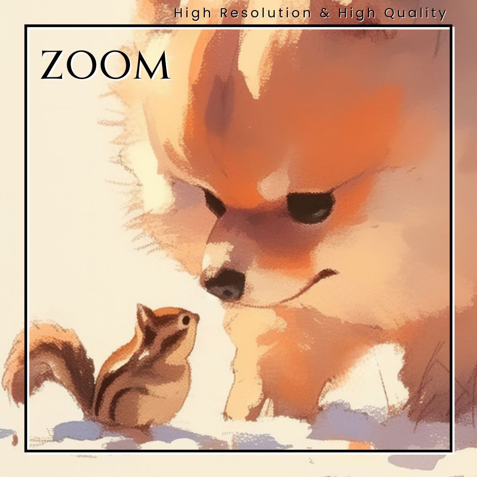 アートポスター 犬の絵