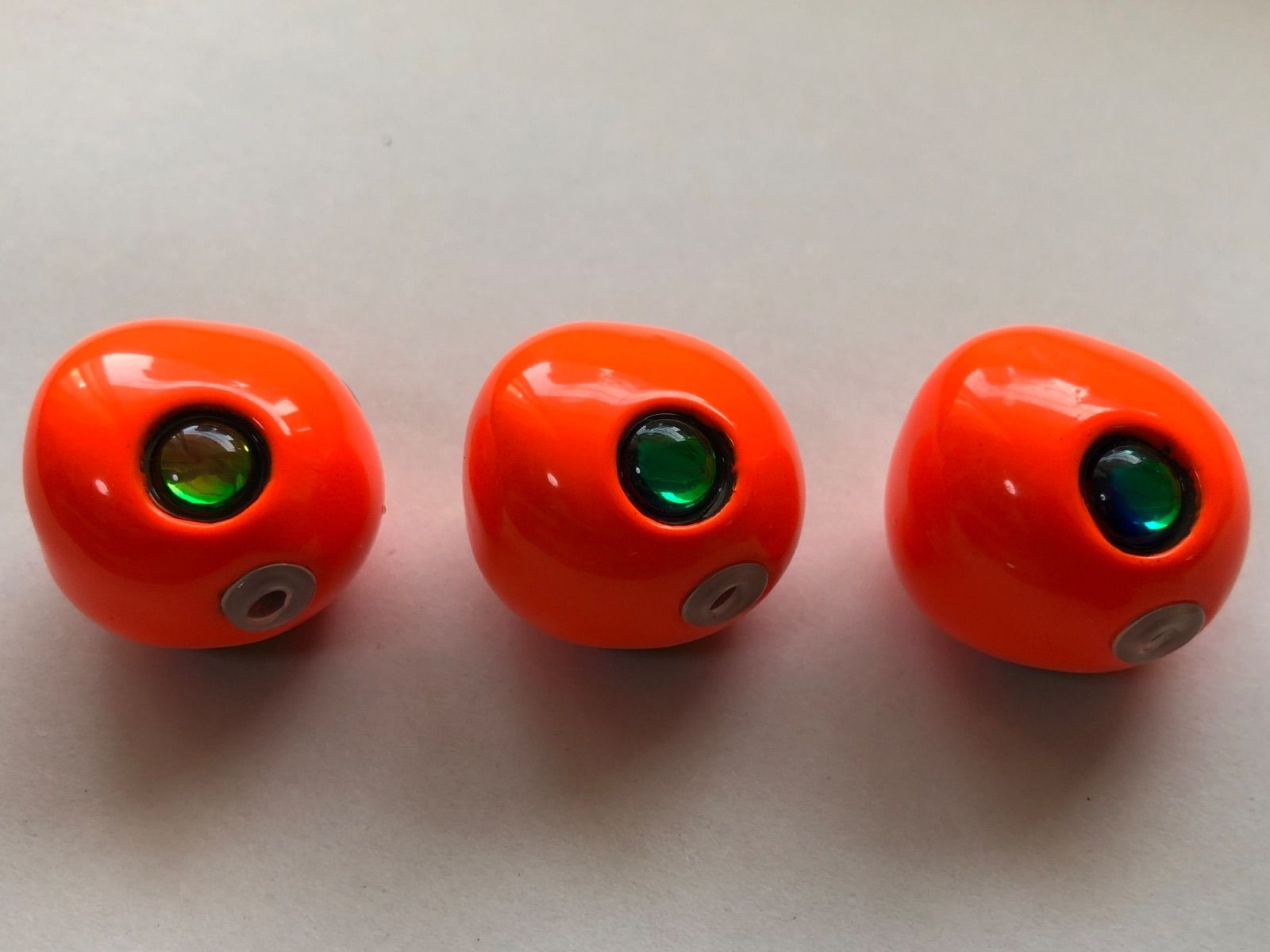 タングステン タイラバ 丸型 オレンジ ルアー 釣り 120g 3個 目玉 鯛