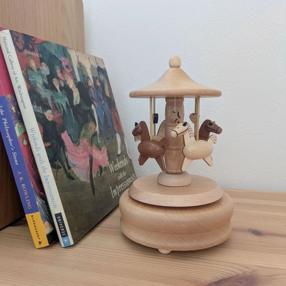 木製オルゴール　メリーゴーランド