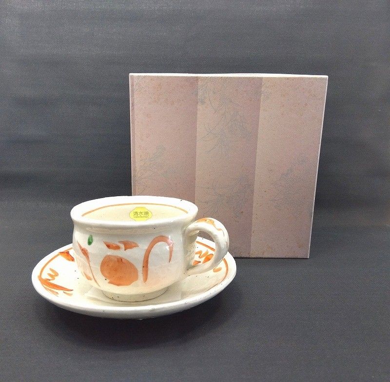 s25g-A416k【中古】京焼 清水焼 笠取 士半窯 荒木義隆 福良赤絵