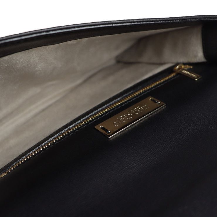 超美品 JIMMY CHOO ジミーチュウ ALARA クラッチバッグ パイソン カーフレザー ブラック ゴールド金具 リストレット セカンドバッグ【本物保証】 JIMMY CHOO ジミーチュウ ALARA クラッチバッグ - パイソン カーフ
