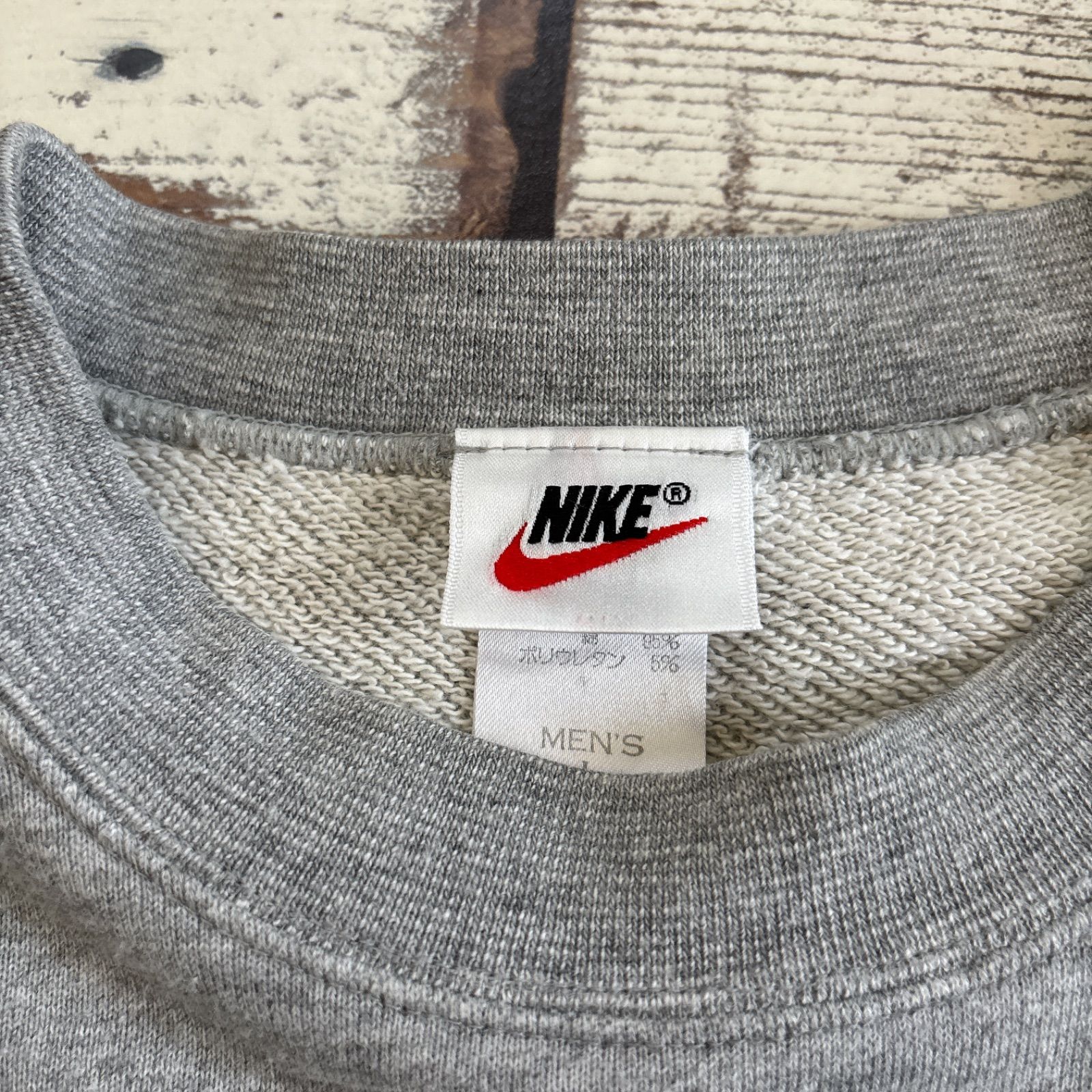 NIKE ナイキ 90s スウェット グレー トレーナー 刺繍ロゴ - メルカリ