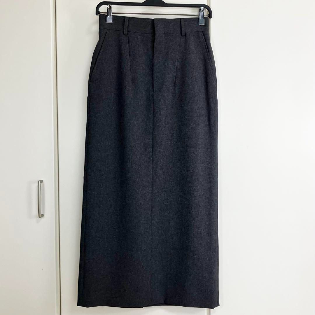 THE SHINZONE CHRYSLER SKIRT スカート 36 グレー 2025SS シンゾーン クライスラースカート タイトロングスカート GRAY 無地 24SMSSK02