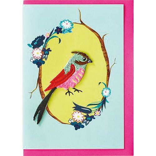 (まとめ）#エルコミューン グリーティングカード ペトラボーズ　輸入グリーティングカード Patch Card Bird Tree YGC-046 【×15セット】