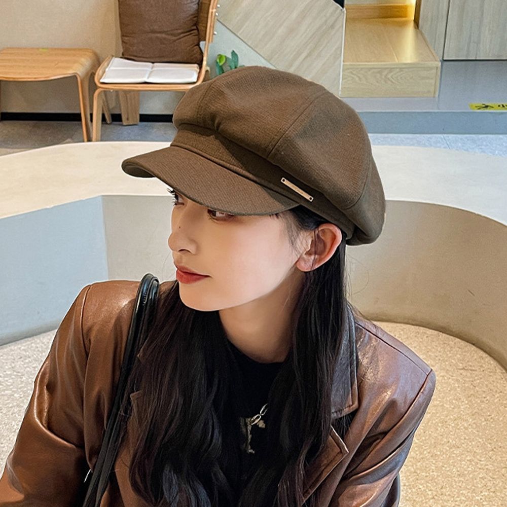ハット 帽子 お洒落 上品 レトロ ビジュー 無地 清楚 秋冬 韓国 img_a1fc6c0efc6a1e49f089b95a7e
