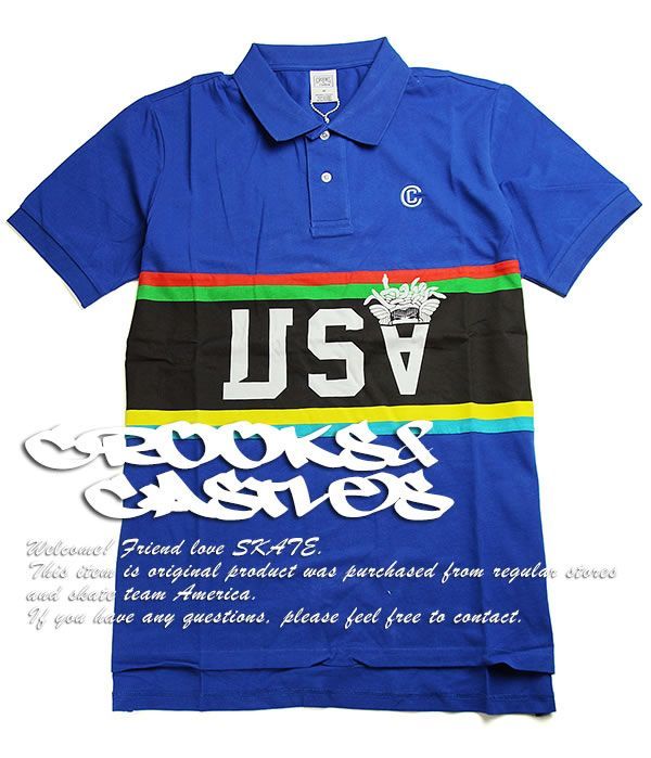 CROOKS u0026 Castles (クルックス アンド キャッスルズ) ポロシャツ 半袖  Men’s Knit S/S Polo Blue