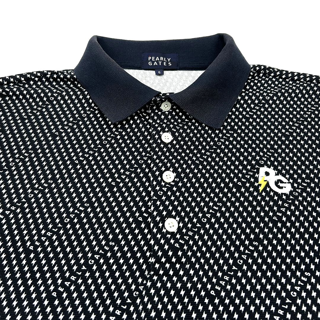 PEARLYGATES パーリーゲイツ 半袖 ポロシャツ サイズ5 ネイビー