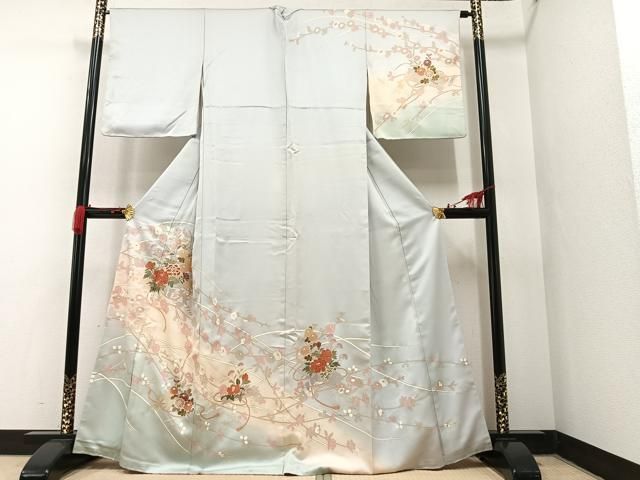 【高級訪問着】　枝花文　暈し染め　逸品✨ No.60 平和屋着物□訪問着 枝花文 暈し染め 正絹 逸品 未使用