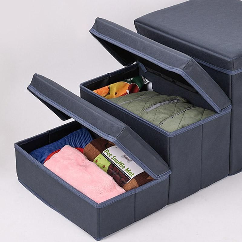 新商品が続々！ ペットステップ ドッグステップ ペット用 踏み台 高齢犬 ステップ マット 3段 コンパクト 軽量 滑り止め スロープ 犬用階段 段差 ソファー