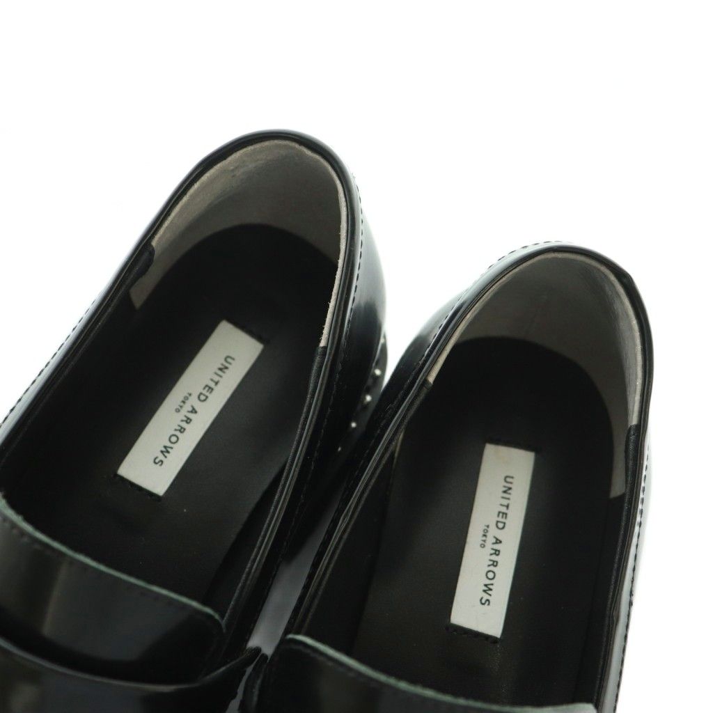 美品　ユナイテッドアローズ (35h) キルトタッセルローファー　スタッズ　黒 美品 ユナイテッドアローズ (35h) キルトタッセルローファー