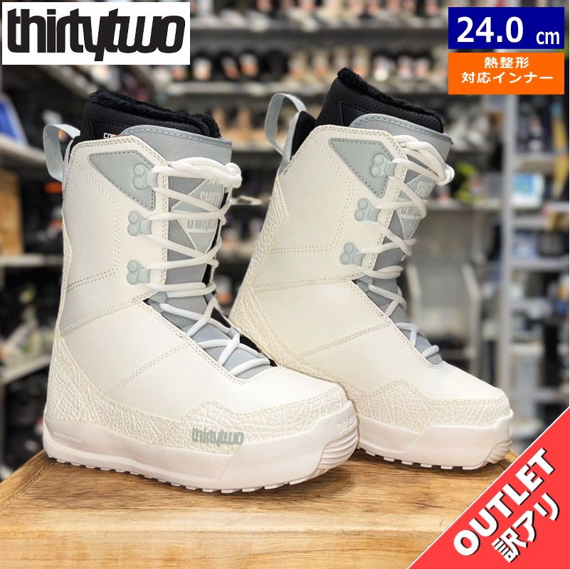 OUTLET 24-25 THIRTYTWO SHIFTY W S WHITE GREY 24cm サーティーツー シフティー レディース スノーボードブーツ 日本