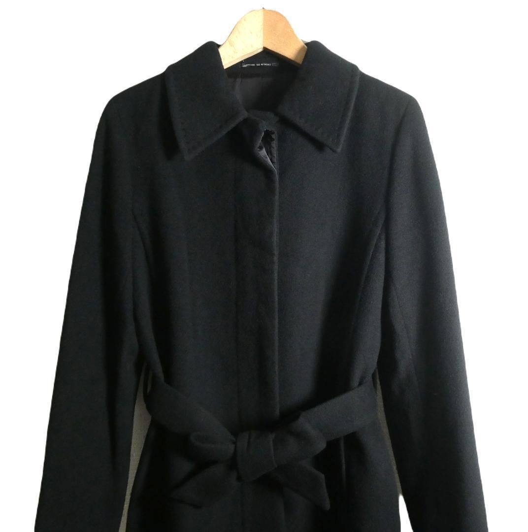 美品 INED イネド サイズ2 カシミヤ100％ ステンカラーコート ロング