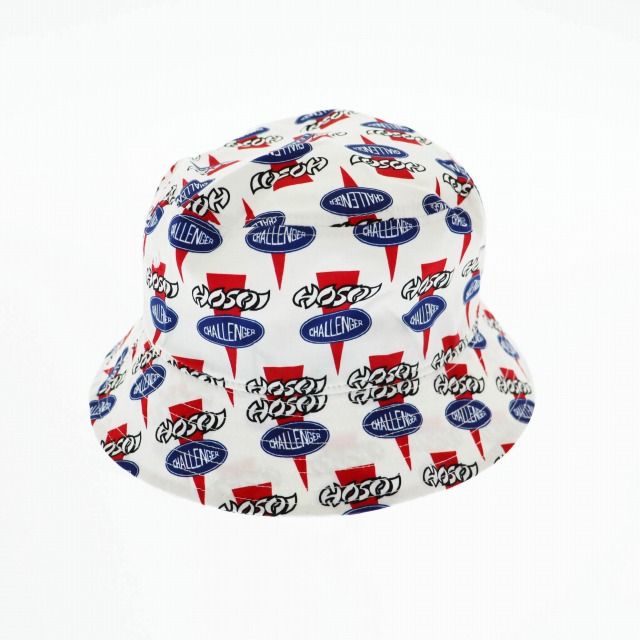 チャレンジャー CHALLENGER FREAK'S STORE限定 フリークスストア HOSOI LOGO HAT ホソイ ロゴ バケット ハット CLG-HS 007 白 ホワイト ブランド古着ベクトル 中古 250106